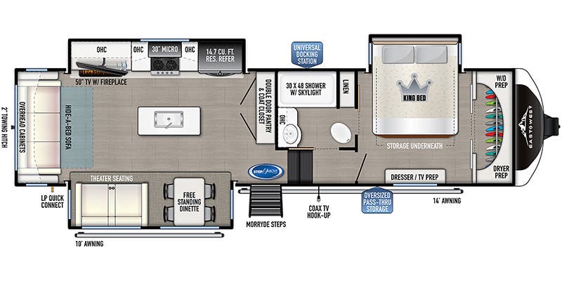 2022 EAST TO WEST RV TANDARA 320RL, , floor-plans-day image number 0